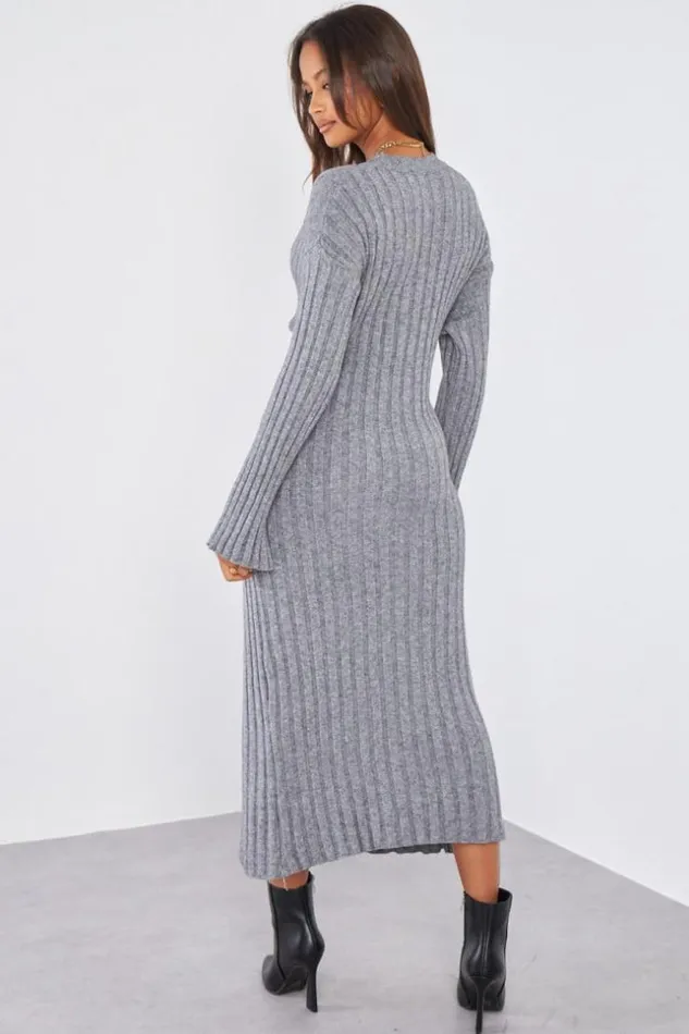 Women Robe Grise Moulante Longue Ctele Grey Brentiny Paris Short Dresses