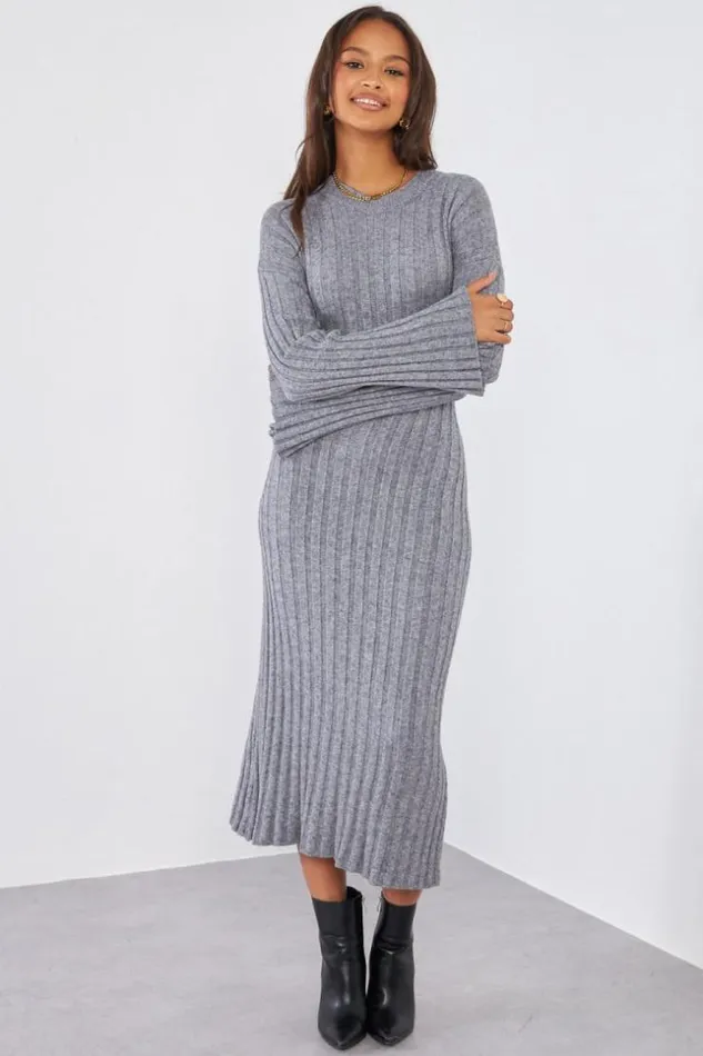 Women Robe Grise Moulante Longue Ctele Grey Brentiny Paris Short Dresses