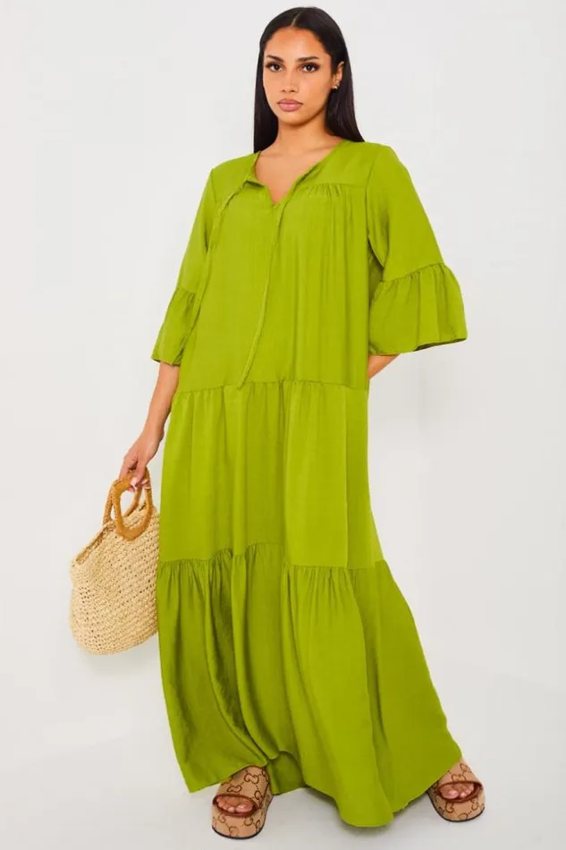 Women Robe Longue vase Verte Green Brentiny Paris Short Dresses