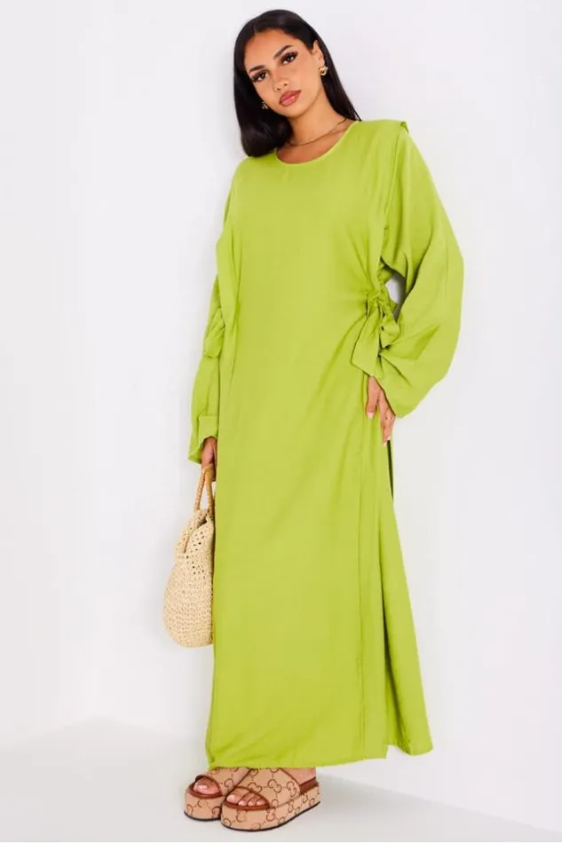 Women Robe Vert Empicement Nou Sur Les Cts Green Brentiny Paris Short Dresses