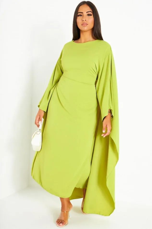Women Robe Verte Ceinture Empicement Cape Green Brentiny Paris Short Dresses Women Robe Verte Ceinture Empicement Cape Green Brentiny Paris Short Dresses