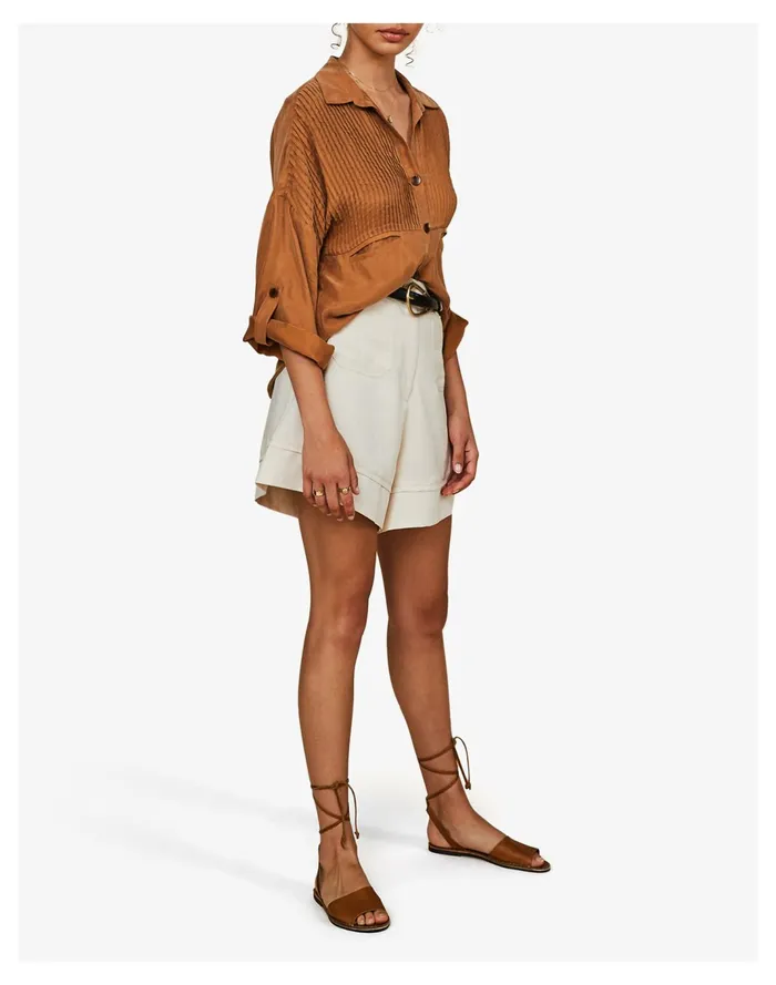 Women Sancia Franciele Shirt Brown Madewell Tops and Shirts