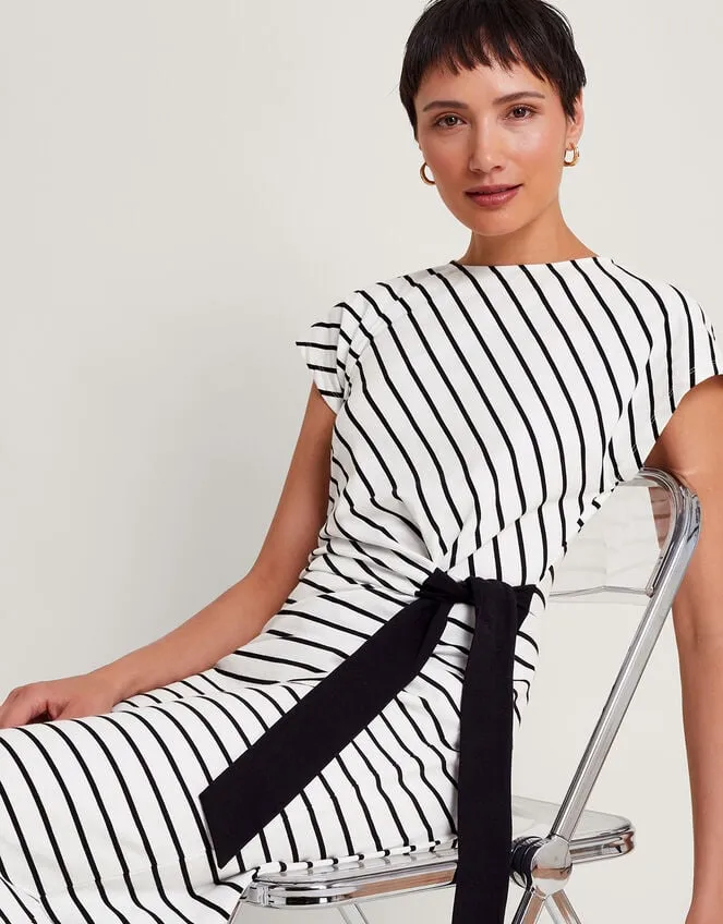 Women Sanya Stripe Tie Dress Ivory Monsoon Dresses