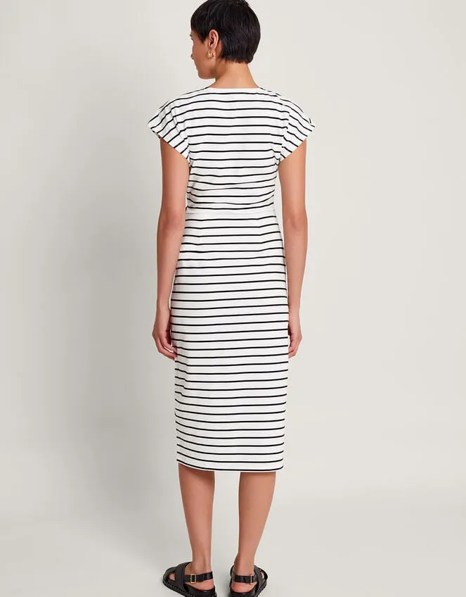 Women Sanya Stripe Tie Dress Ivory Monsoon Dresses