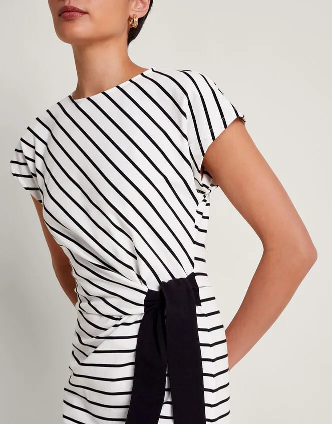 Women Sanya Stripe Tie Dress Ivory Monsoon Dresses
