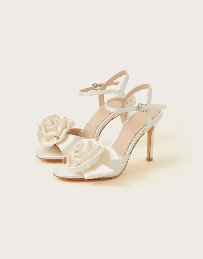 Women Satin Corsage Stilettos Ivory Monsoon Wedding Shoes