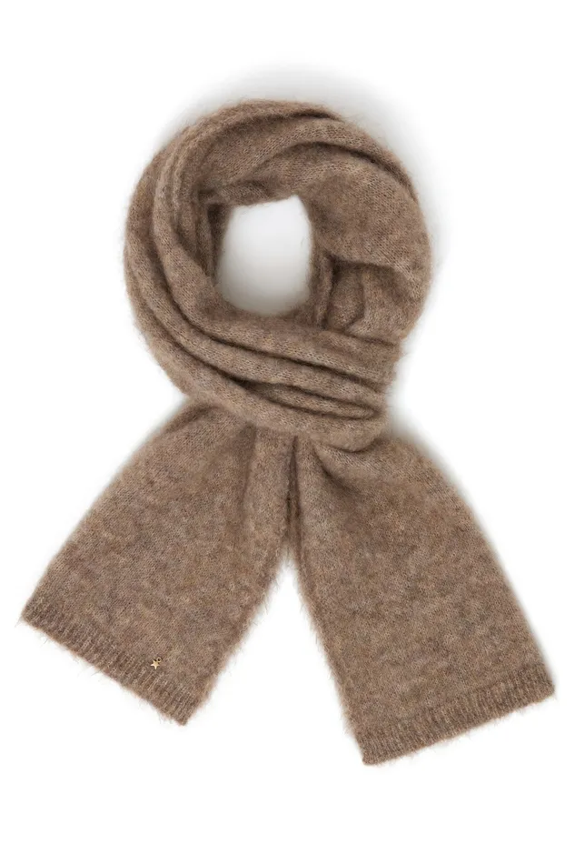 Women Scarf Alouette Marmotte charpe Mohair Beige Des Petits Hauts Scarves and Beanies