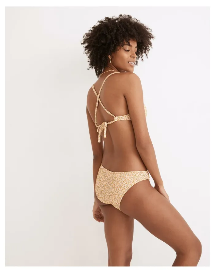 Women Second Wave Floral Jacquard Classic Bikini Bottom Lighthouse Madewell Swim Women Second Wave Floral Jacquard Classic Bikini Bottom Lighthouse Madewell Swim