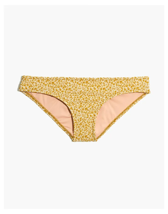 Women Second Wave Floral Jacquard Classic Bikini Bottom Lighthouse Madewell Swim Women Second Wave Floral Jacquard Classic Bikini Bottom Lighthouse Madewell Swim