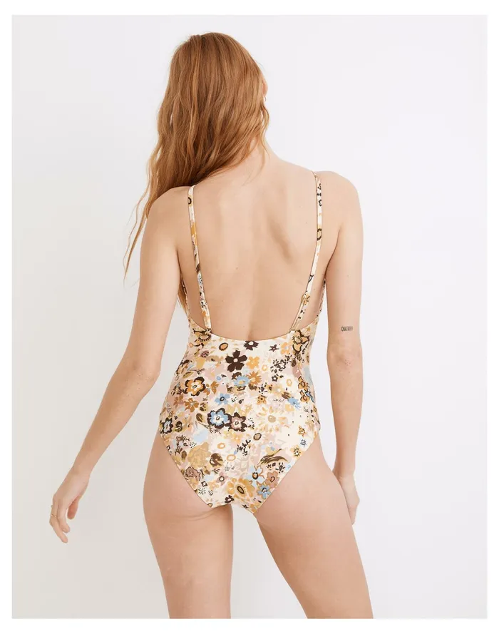 Women Second Wave High Neck One Piece Swimsuit Dusty Blush Madewell Swim Women Second Wave High Neck One Piece Swimsuit Dusty Blush Madewell Swim
