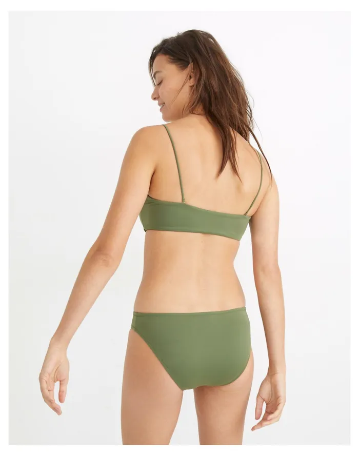 Women Second Wave Spaghetti Strap Bandeau Bikini Top Palm Tree Madewell Swim Women Second Wave Spaghetti Strap Bandeau Bikini Top Palm Tree Madewell Swim