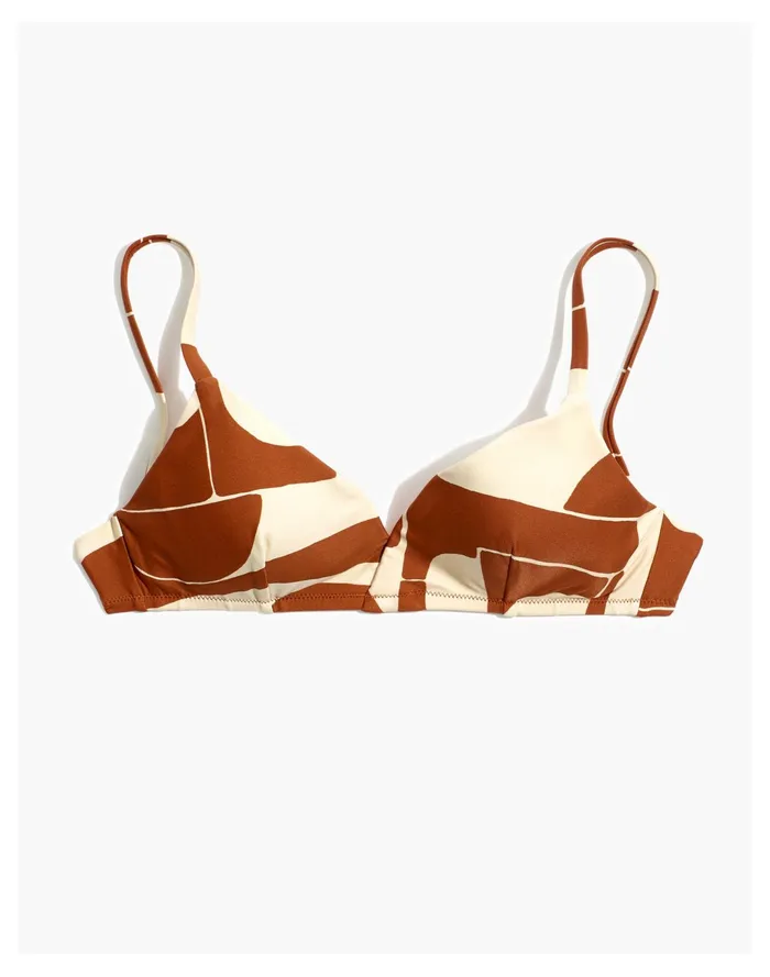 Women Second Wave Tie Back Bikini Top In Shape Series Burnt Clay Madewell Swim Women Second Wave Tie Back Bikini Top In Shape Series Burnt Clay Madewell Swim