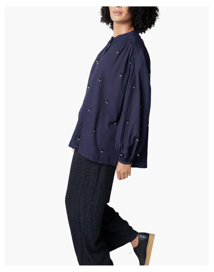 Women Seek Collective Artist Shirt In Stripe Deep Navy Madewell Tops and Shirts Women Seek Collective Artist Shirt In Stripe Deep Navy Madewell Tops and Shirts