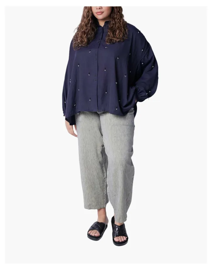 Women Seek Collective Artist Shirt In Stripe Deep Navy Madewell Tops and Shirts Women Seek Collective Artist Shirt In Stripe Deep Navy Madewell Tops and Shirts