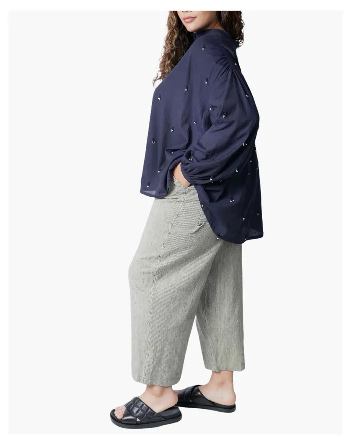 Women Seek Collective Artist Shirt In Stripe Deep Navy Madewell Tops and Shirts Women Seek Collective Artist Shirt In Stripe Deep Navy Madewell Tops and Shirts