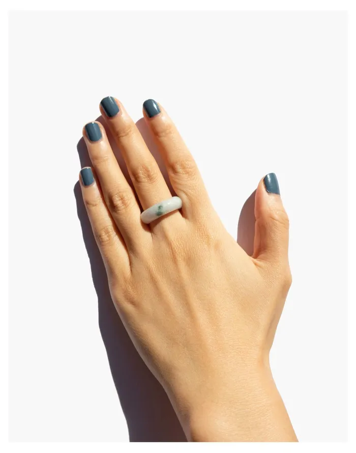 Women Seree Koi Mottled Jade Ring Green Madewell Rings Women Seree Koi Mottled Jade Ring Green Madewell Rings