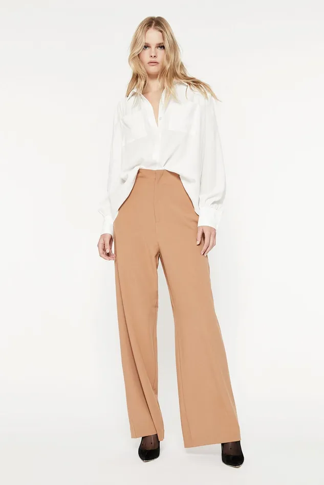 Women Shirts and Blouses Bardot Satin Collar Shirt In Ivory Ivory