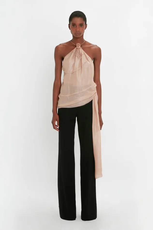 Women Shirts and Tops Victoria Beckham Flower Detail Cami Top In Rosewater
