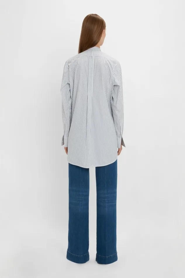 Women Shirts and Tops Victoria Beckham Tuxedo Bib Shirt In Black And OffWhite