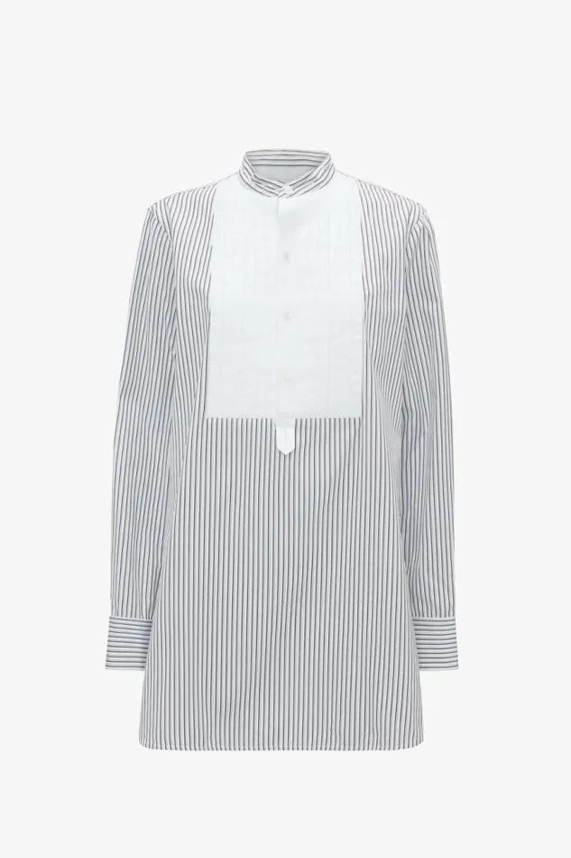 Women Shirts and Tops Victoria Beckham Tuxedo Bib Shirt In Black And OffWhite