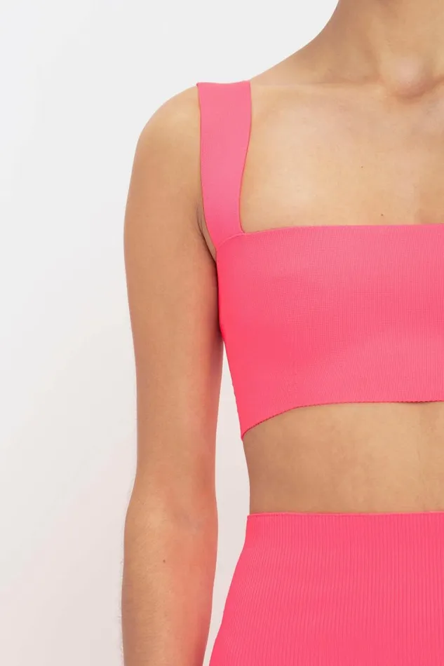Women Shirts and Tops Victoria Beckham VB Body Strap Bandeau Top In Pink