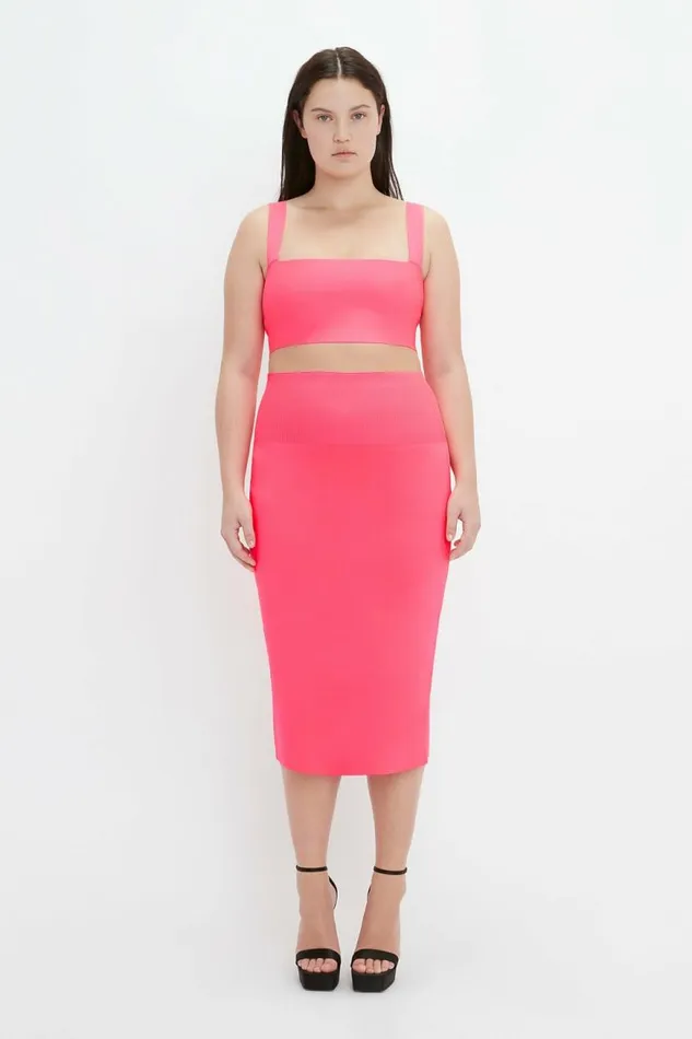 Women Shirts and Tops Victoria Beckham VB Body Strap Bandeau Top In Pink