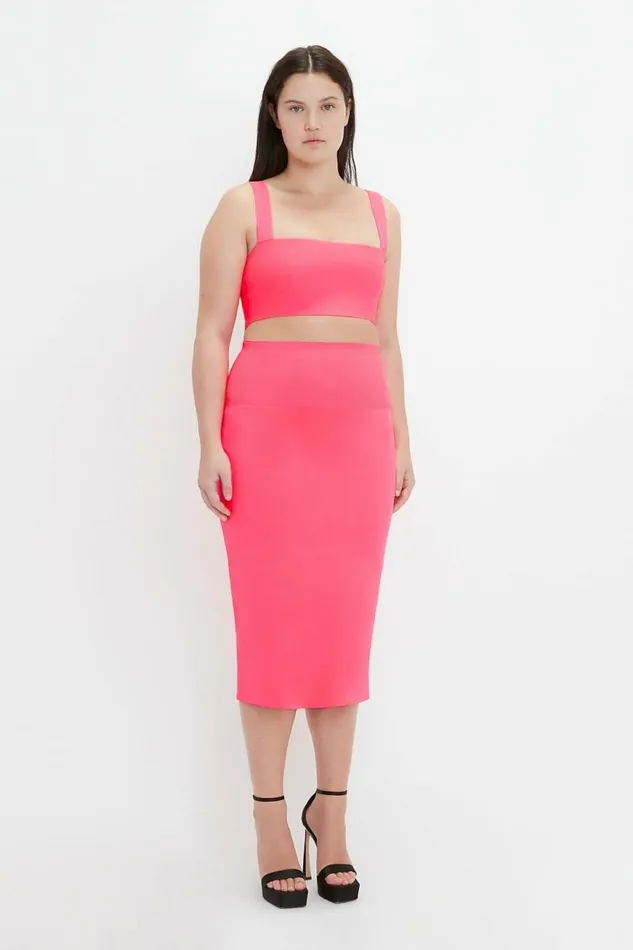 Women Shirts and Tops Victoria Beckham VB Body Strap Bandeau Top In Pink
