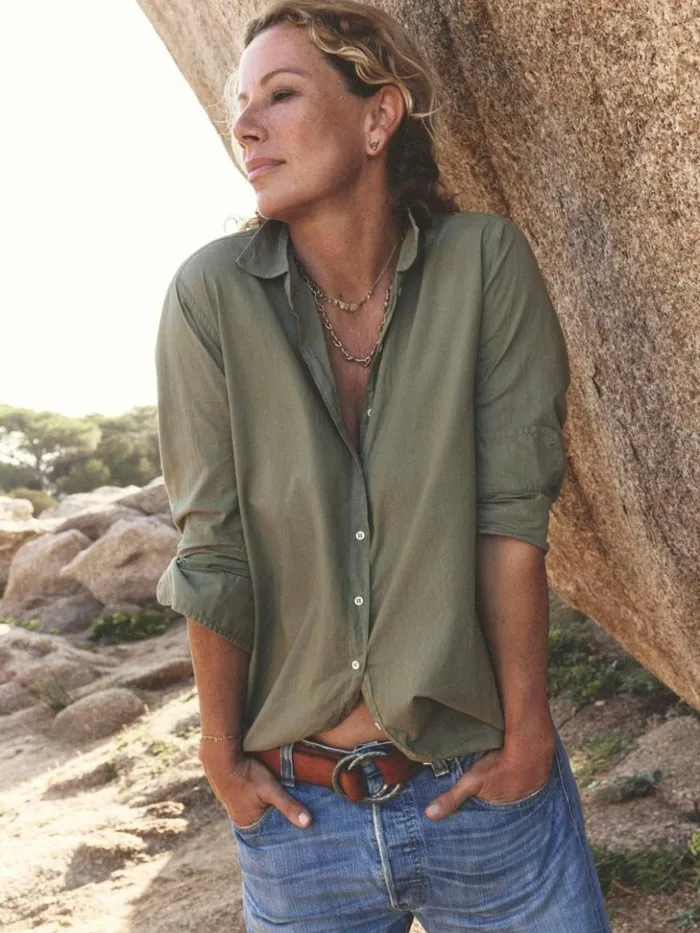 Women Shirts Xirena Dark Seagrass Beau Shirt