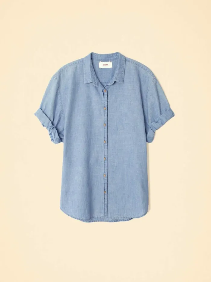 Women Shirts Xirena Dusty Blue Channing Shirt