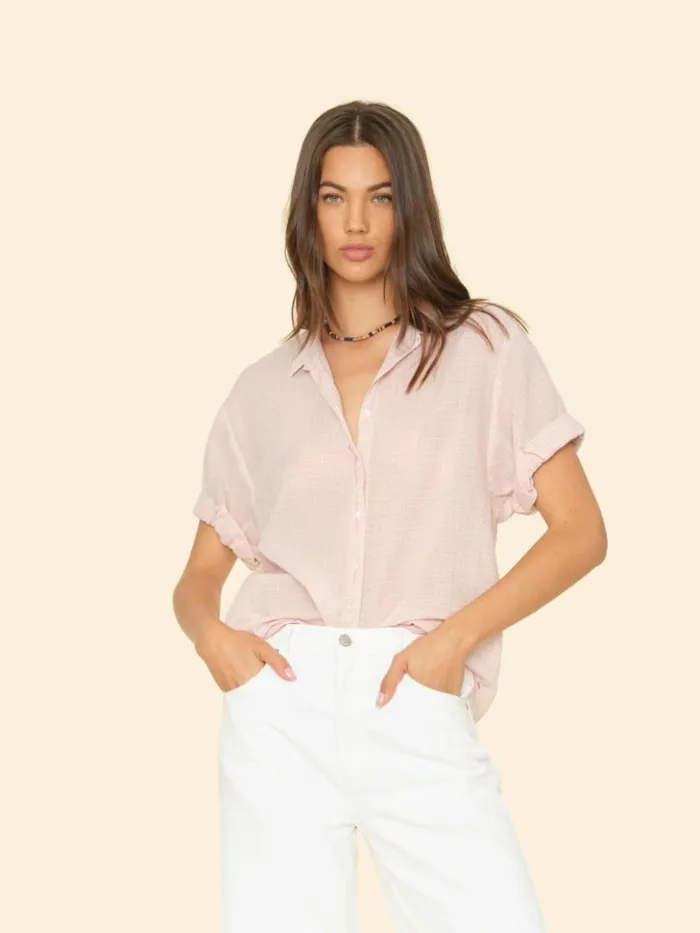 Women Shirts Xirena Rose Petal Channing Plaid Shirt