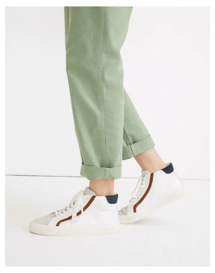 Women Sidewalk High Top Sneakers In Colorblock Leather Gossamer Grey Multi Madewell Sneakers Women Sidewalk High Top Sneakers In Colorblock Leather Gossamer Grey Multi Madewell Sneakers