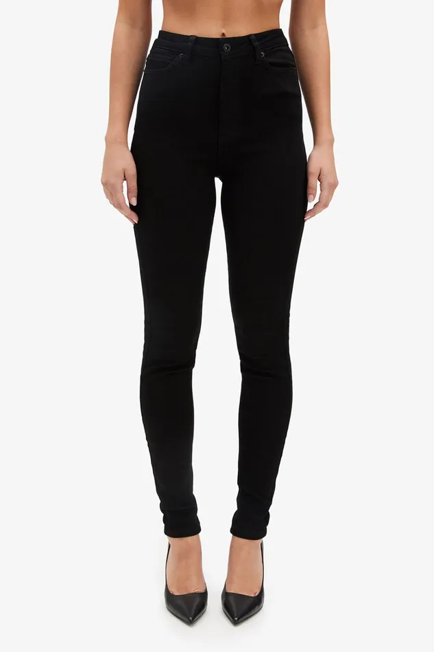 Women Skinny Jeans Bardot Khloe Super High Tall Jeans In Black Black