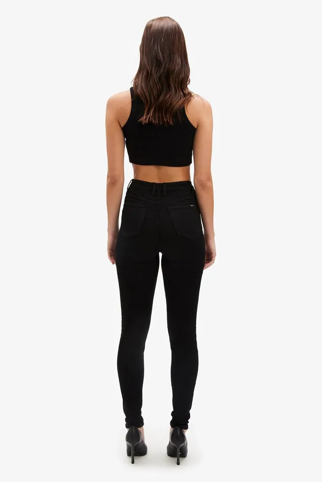 Women Skinny Jeans Bardot Khloe Super High Tall Jeans In Black Black