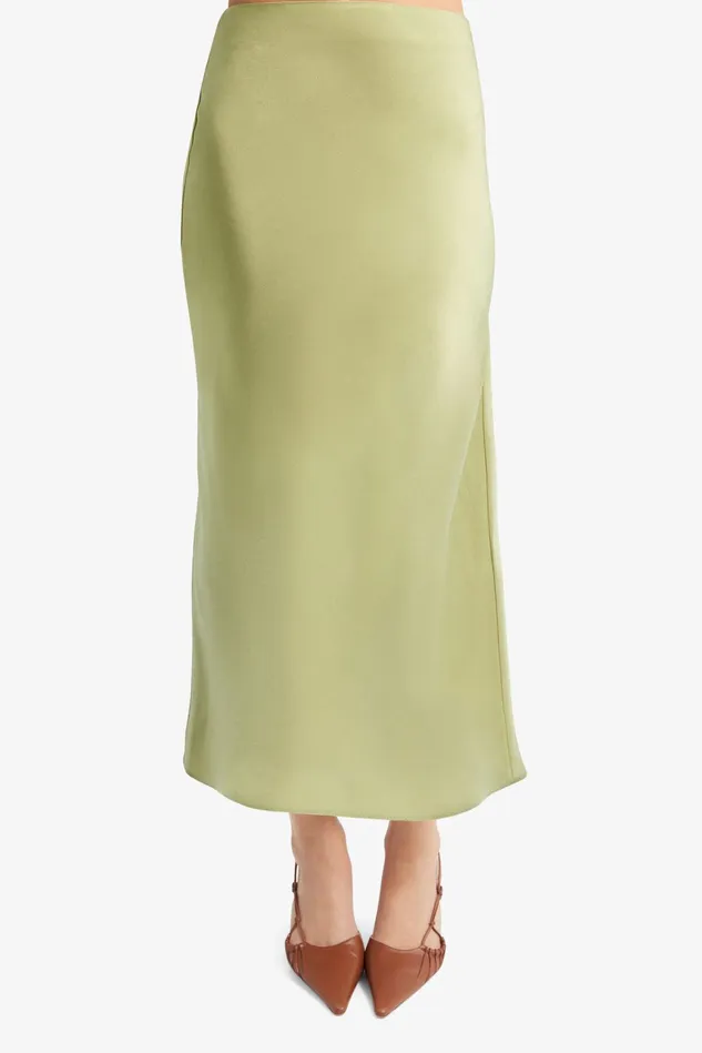Women Skirts Bardot Isadore Satin Maxi Skirt In Applegreen Applegreen Women Skirts Bardot Isadore Satin Maxi Skirt In Applegreen Applegreen
