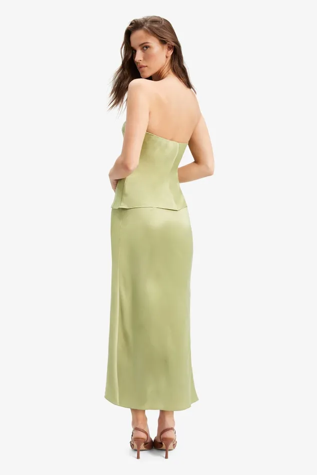 Women Skirts Bardot Isadore Satin Maxi Skirt In Applegreen Applegreen Women Skirts Bardot Isadore Satin Maxi Skirt In Applegreen Applegreen