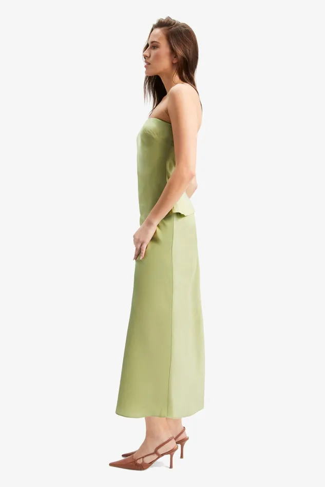 Women Skirts Bardot Isadore Satin Maxi Skirt In Applegreen Applegreen Women Skirts Bardot Isadore Satin Maxi Skirt In Applegreen Applegreen