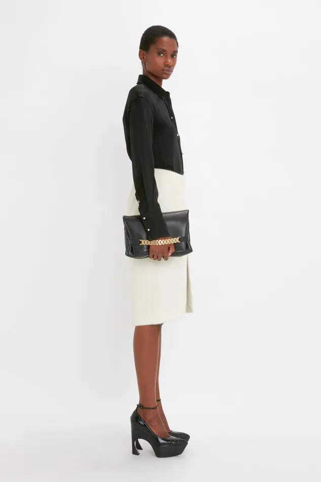 Women Skirts Victoria Beckham Tailored Midi Skirt In Ivory