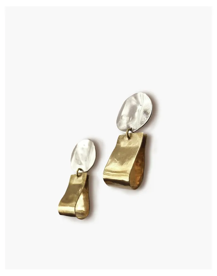Women SLANTT Petite Claudia Earrings Brass Madewell Earrings Women SLANTT Petite Claudia Earrings Brass Madewell Earrings