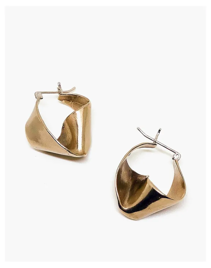 Women SLANTT Petite Joan Hoop Earrings Brass Madewell Earrings Women SLANTT Petite Joan Hoop Earrings Brass Madewell Earrings