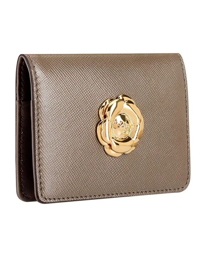 Women Small Leather Goods Oscar De La Renta Taupe Card Case Taupe Women Small Leather Goods Oscar De La Renta Taupe Card Case Taupe