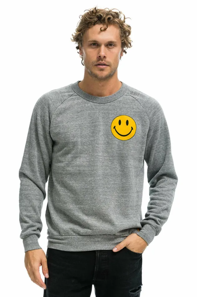 Women SMILEY 2 CREW SWEATSHIRT 8211 HEATHER GREY Aviator Nation UnisexCrewSweatshirt Women SMILEY 2 CREW SWEATSHIRT 8211 HEATHER GREY Aviator Nation UnisexCrewSweatshirt
