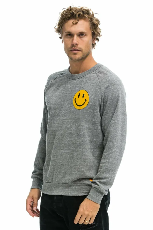 Women SMILEY 2 CREW SWEATSHIRT 8211 HEATHER GREY Aviator Nation UnisexCrewSweatshirt Women SMILEY 2 CREW SWEATSHIRT 8211 HEATHER GREY Aviator Nation UnisexCrewSweatshirt