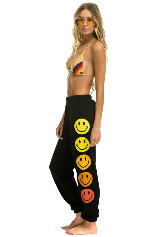 Women SMILEY SUNSET WOMENS SWEATPANTS 8211 BLACK Aviator Nation Sweatpants