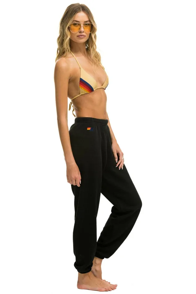 Women SMILEY SUNSET WOMENS SWEATPANTS 8211 BLACK Aviator Nation Sweatpants Women SMILEY SUNSET WOMENS SWEATPANTS 8211 BLACK Aviator Nation Sweatpants