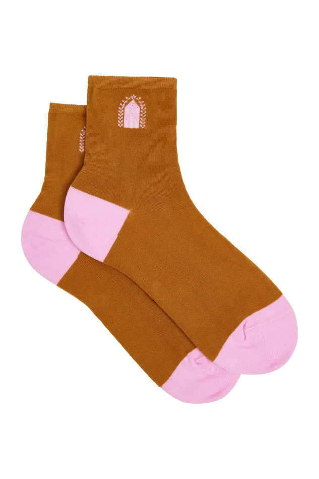 Women Socks Wael Erable Chausettes Coton Jaune Des Petits Hauts Shoes and Socks