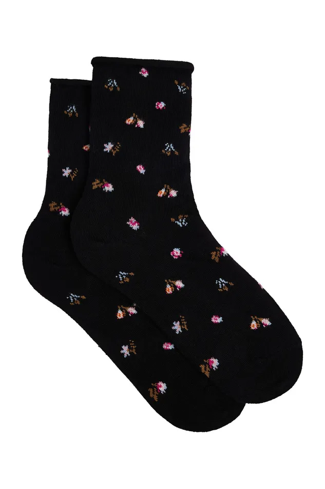 Women Socks Wanda Bloom Chaussettes Coton Multicolore Des Petits Hauts Shoes and Socks