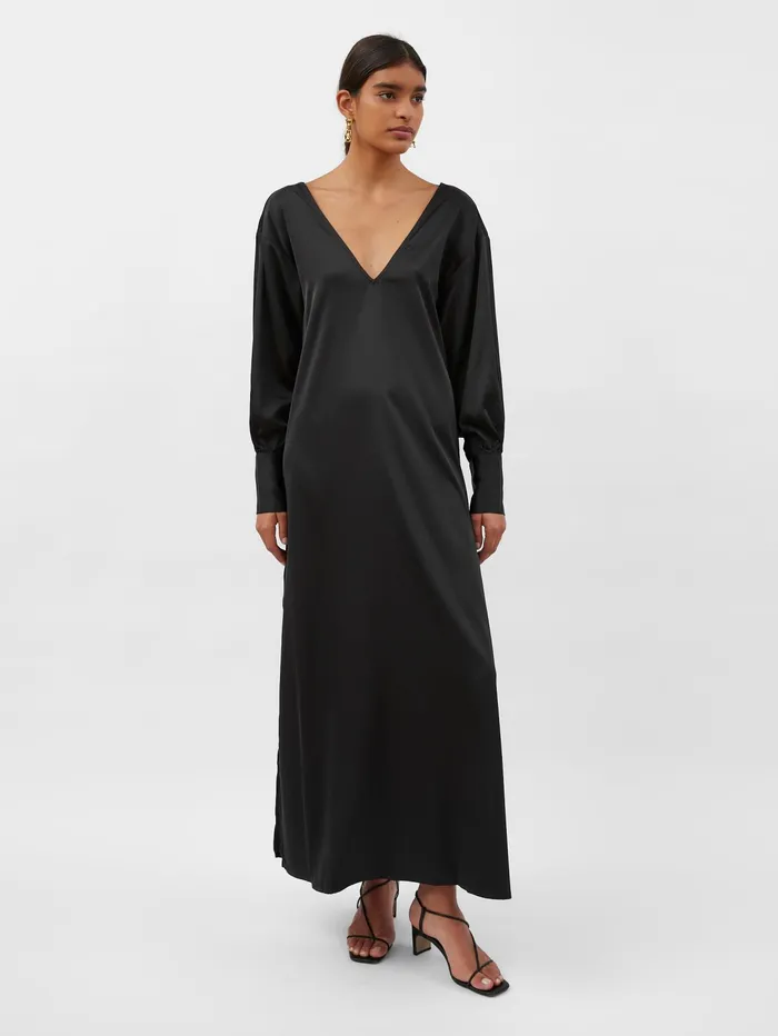 Women Solaqua 8211 Josefine Silk Dress In Black Noir The UNDONE Dresses