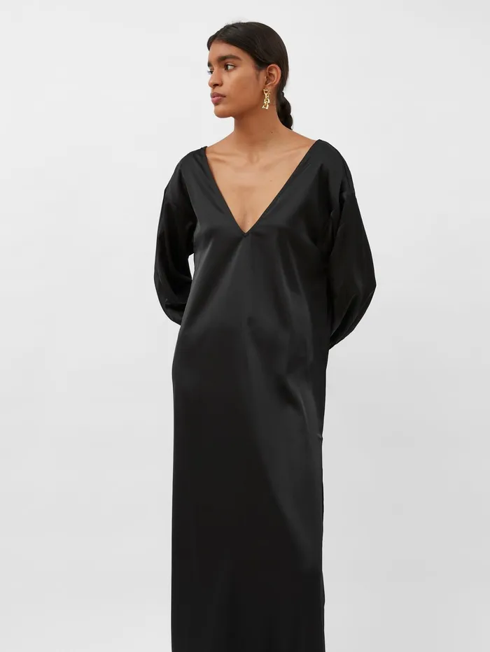 Women Solaqua 8211 Josefine Silk Dress In Black Noir The UNDONE Dresses