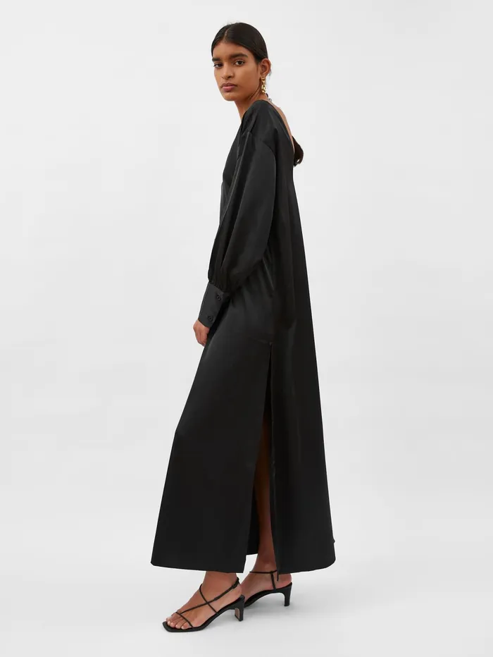Women Solaqua 8211 Josefine Silk Dress In Black Noir The UNDONE Dresses