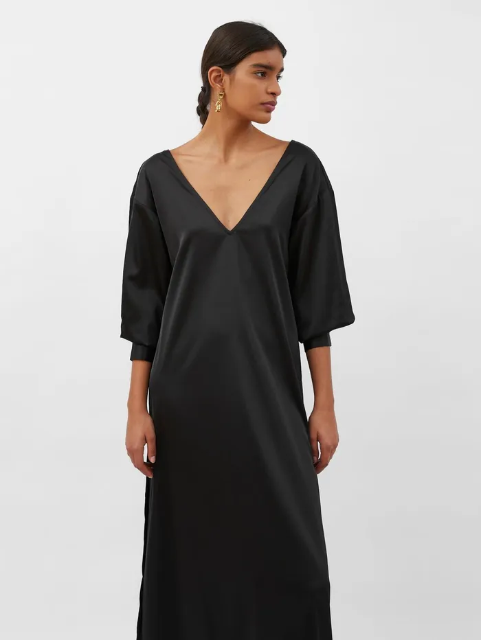 Women Solaqua 8211 Josefine Silk Dress In Black Noir The UNDONE Dresses